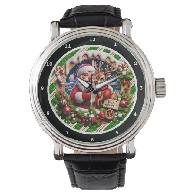 Montre Christmas Santa and Reindeer Bright  (devant)