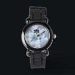 Montre Christmas Snowman Silver Parties scintillant Band<br><div class="desc">design par Cheryl Seslar sur www.digiwebstudio.com retour par Yanna</div>