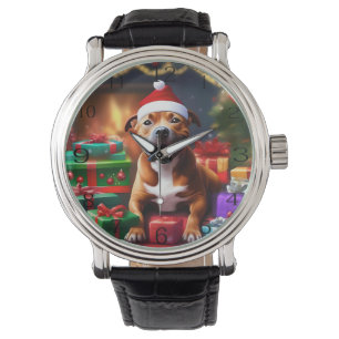 Montre Christmas Staffordshire Bull Terrier