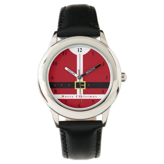 Montre Christmas Watch Cadeau Funny Santa Claus Design (devant)