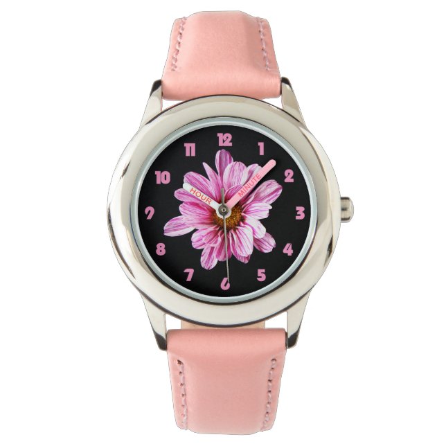 Montre Chrysanthemum Flower Fat Rose Numéros wacna (devant)