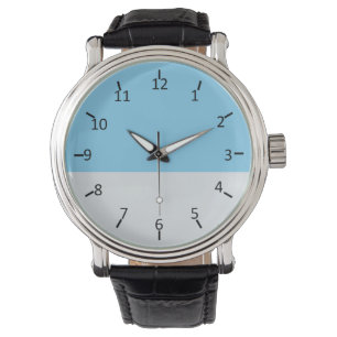 Montre Ciel bleu et argent pâle