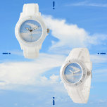 Montre Ciel bleu et nuage tourbillonnant<br><div class="desc">Un nuage blanc tourbillonnant dans le ciel bleu est un rappel opportun que le ciel est la limite. Cette image est une photographie naturelle originale de JLW_PHOTOGRAPHY.</div>