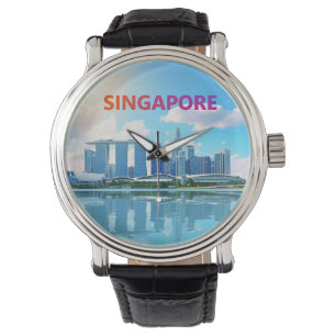 Montre Ciel de Singapour ville rétro