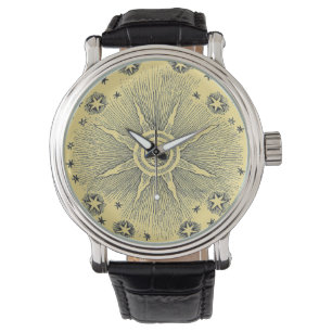 Montre Ciel Nocturne Antique Étoiles Soleil Zodiaque Médi