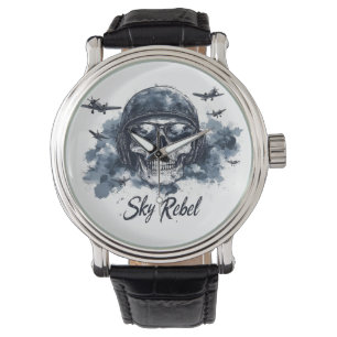 Montre Ciel Rebel avec casque pilote et lunettes de solei