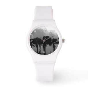 Montre Ciels tropicaux Stormy en niveaux de gris