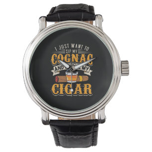 Montre Cigar Lover Mon Cognac Et Fumer Mon Cigar