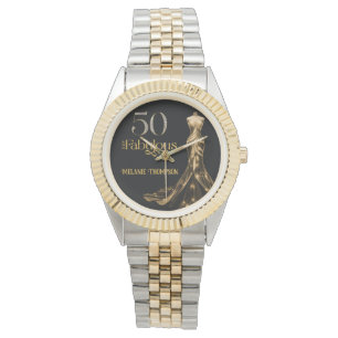 Montre Cinquante ans et Fabuleux Robe Or Noir 50e Anniver