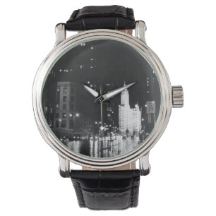 Montre circa 1954 :  De vue une avenue du Michigan vers