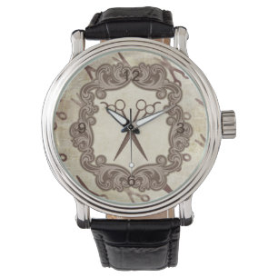 Montre cisaillement vintage de brun de styliste en