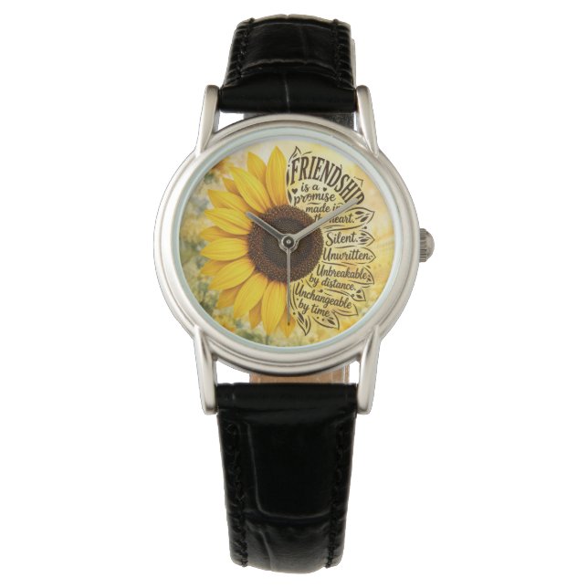 Montre Citation d'amitié tournesol (devant)