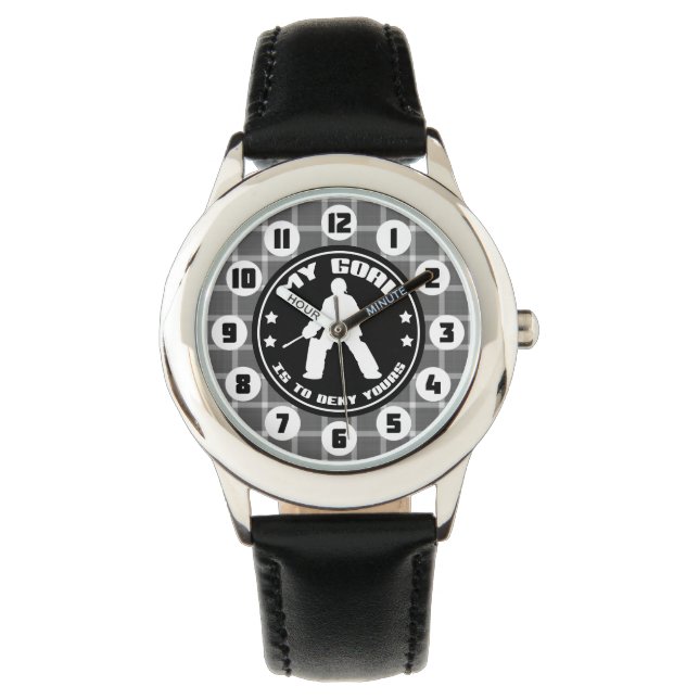 Montre Citation de gardien de but de hockey sur gazon pou (devant)