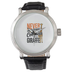 Montre Citation de girafe drôle design vintage vecteur T-