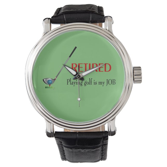 Montre Citation drôle de golf retraité, Graphique de golf (devant)