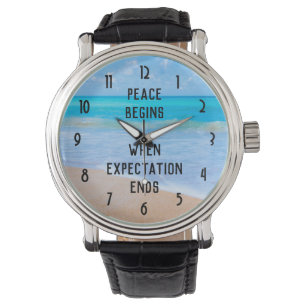 Montre Citation inspirante avec scène de plage tropicale