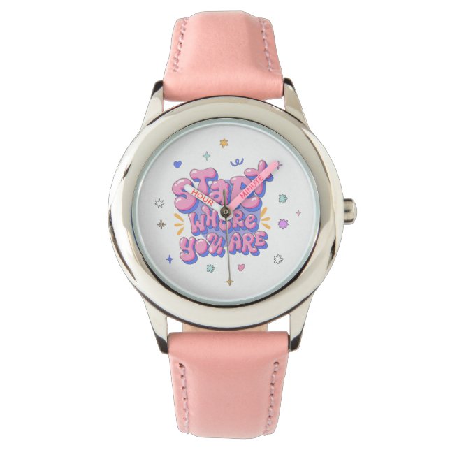 Montre Citation Lettre Bulle Colorée (devant)