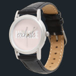 Montre Citation moderne Pastel Pink Inhale Exhale<br><div class="desc">Citation moderne Pastel Pink Inhale Exhale</div>