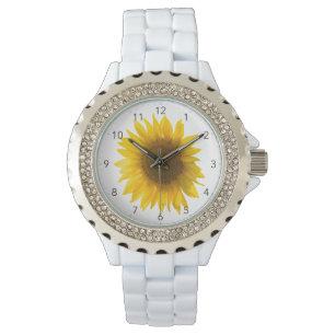 Montre Citation tournesol "les fleurs sont le bonheur"