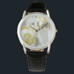Montre Citron<br><div class="desc">Citron Mist III par Juin Erica Vess. Comprend des tons jaune et gris pour créer un design abstrait.</div>