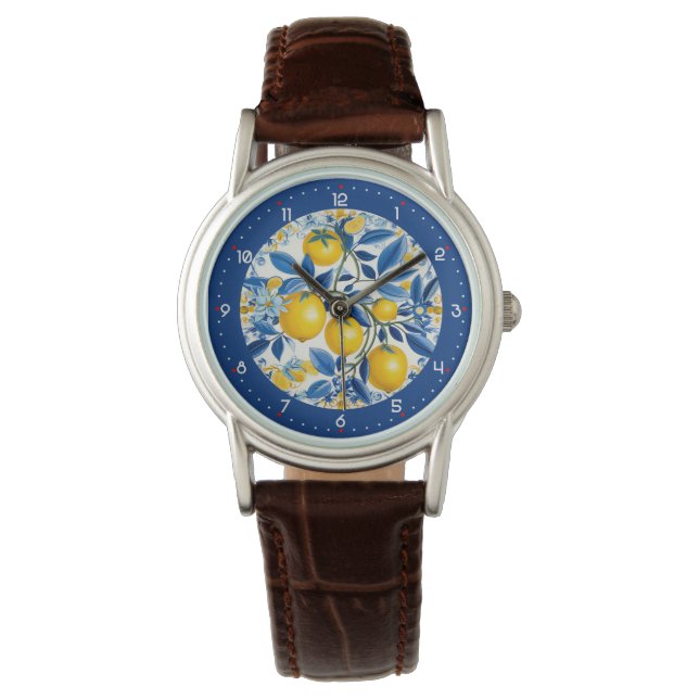 Montre Citron au cadran numérique (devant)