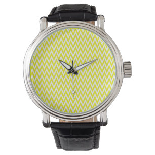 Montre Citron élégant Chevron Design