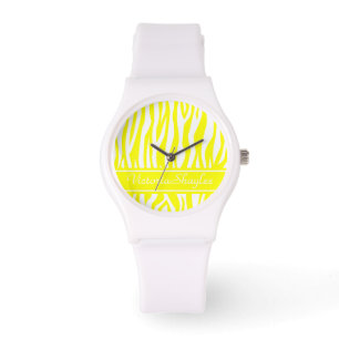 Montre Citron Zebra Imprimer avec texte personnalisé