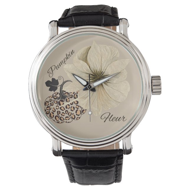 Montre Citrouille Fleur (devant)