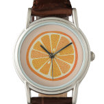 Montre Citrus Orange<br><div class="desc">Zingy et délicieux agrumes d'orange sur un arrière - plan rose pâle. Art original de Nic Squirrell.</div>