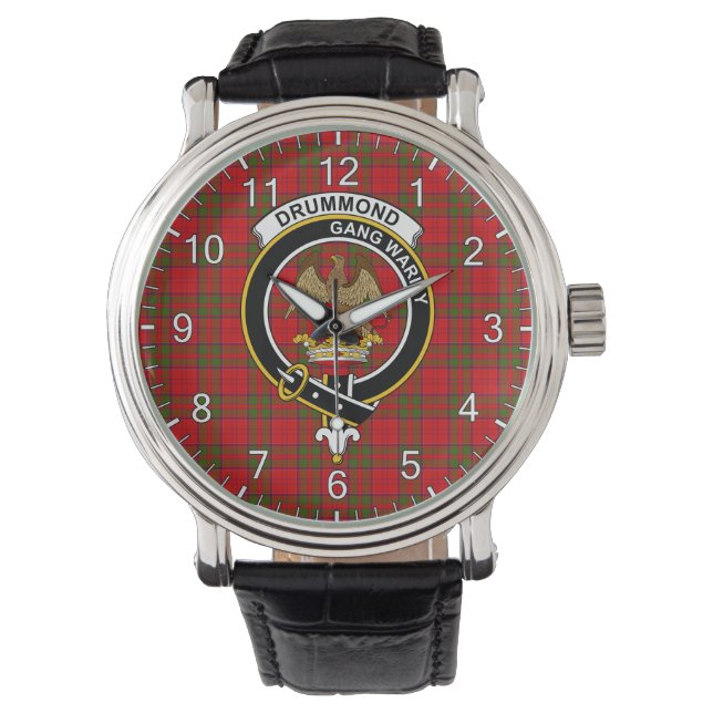Montre Clan Classic Sans Temps Drummond Tartan Badge Plai (devant)