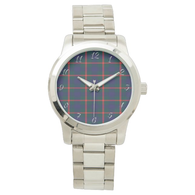 Montre Clan classique intemporel Agnew Plaid Tartan Cadea (devant)