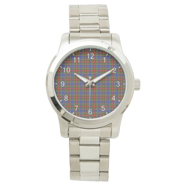 Montre Clan classique intemporel Bethune Tartan Plaid Cad (devant)