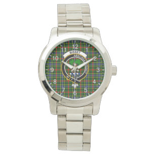 Montre Clan Classique Intemporel Bisset Tartan Badge Plai