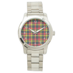 Montre Clan classique intemporel Buchanan moderne Tartan 