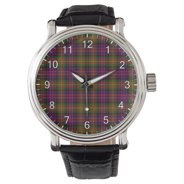 Montre Clan classique intemporel Carnegie moderne Tartan  (devant)