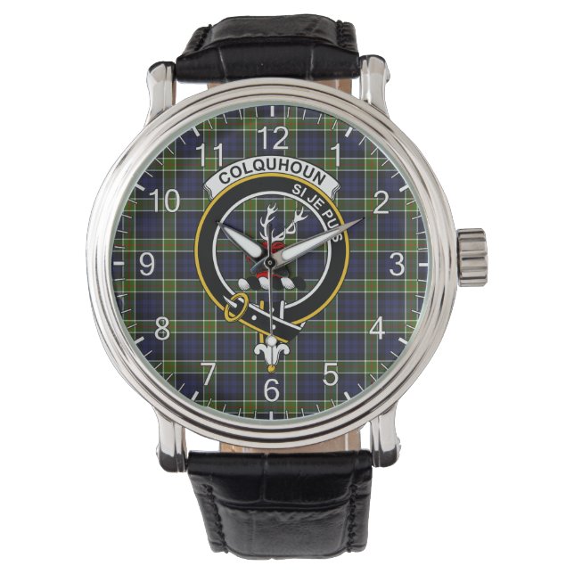 Montre Clan classique intemporel Colquhoun moderne Tartan (devant)