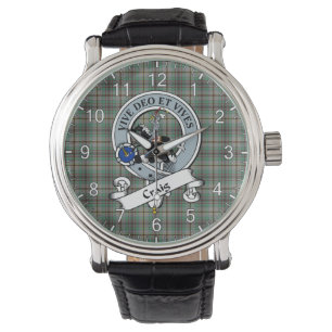 Montre Clan classique intemporel Craig Badge Tartan Watch