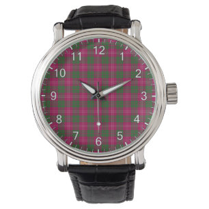 Montre Clan classique intemporel Crawford moderne Tartan 