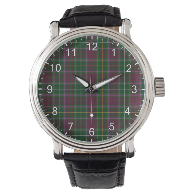 Montre Clan classique intemporel Crosbie Tartan Plaid Cad (devant)