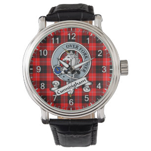 Montre Clan classique intemporel Cunningham moderne Badge