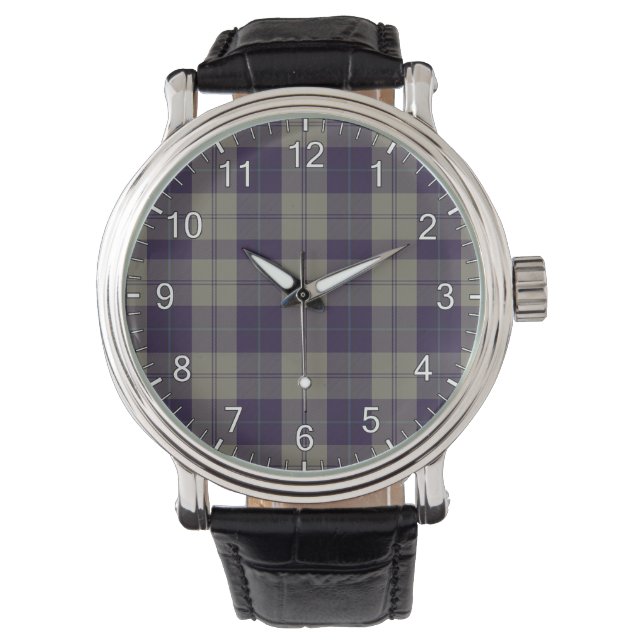 Montre Clan classique intemporel Cunningham robe bleu Tar (devant)
