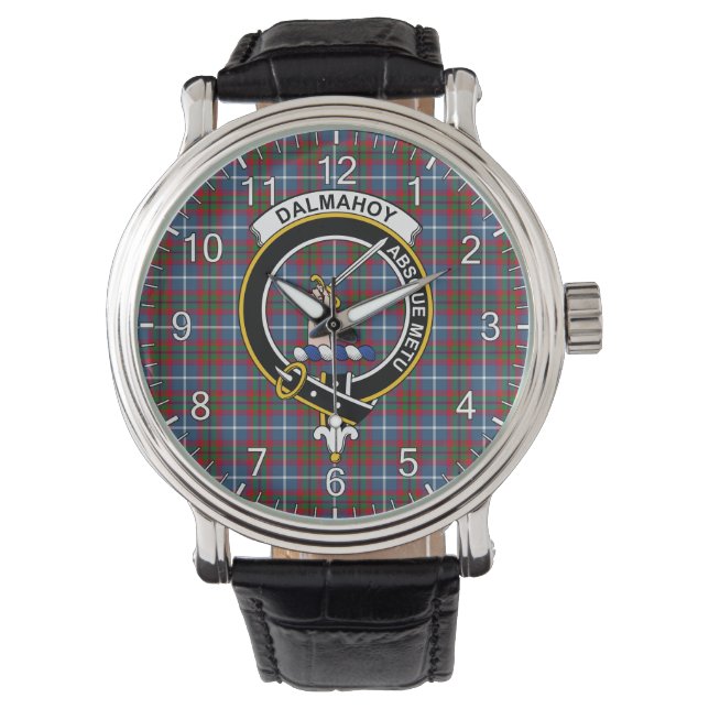 Montre Clan classique intemporel Dalmahoy Tartan Badge Pl (devant)