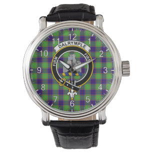Montre Clan classique intemporel Dalrymple Tartan Badge P