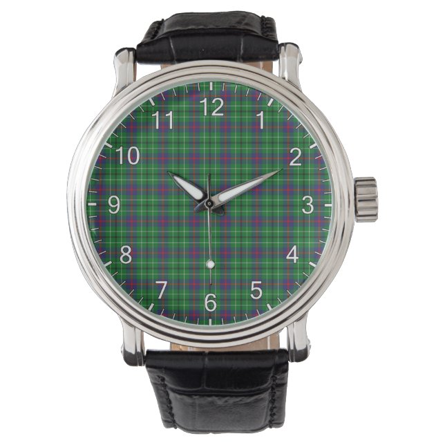 Montre Clan classique intemporel Duncan Tartan Plaid Wat (devant)