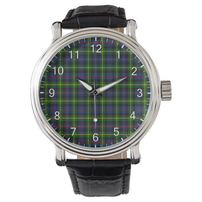 Montre Clan classique intemporel Farquharson Tartan moder (devant)
