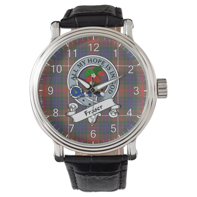 Montre Clan classique intemporel Fraser Chasse Insigne mo (devant)