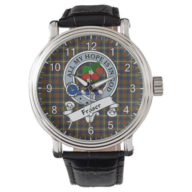 Montre Clan classique intemporel Fraser Insigne de chasse (devant)