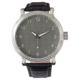Montre Clan classique intemporel Haig Grey Tartan Plaid C