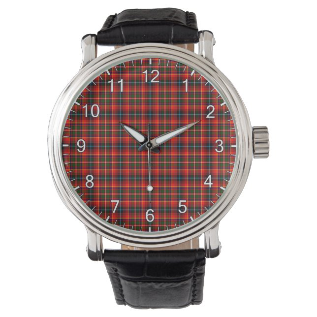 Montre Clan classique intemporel Innes Tartan Plaid Cadea (devant)