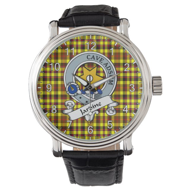 Montre Clan classique intemporel Jardine Badge Jaune Tart (devant)